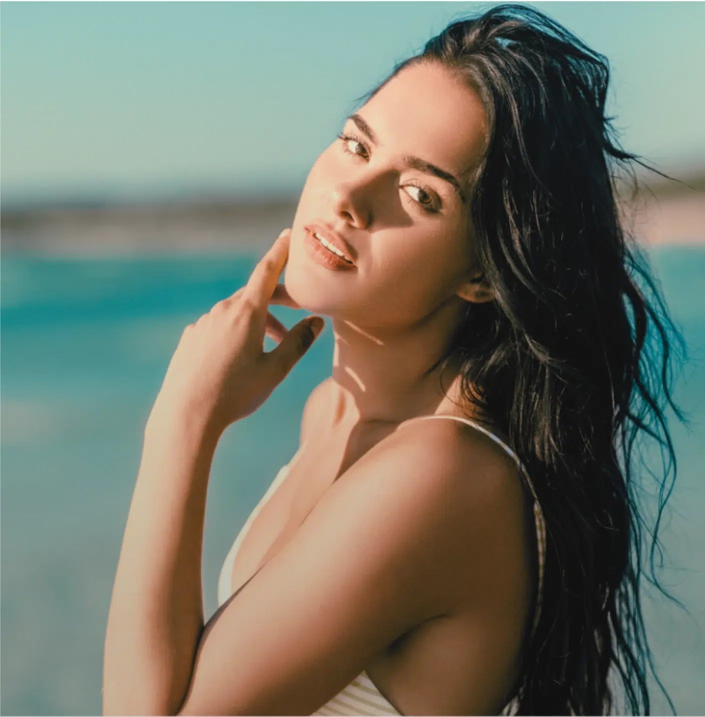 beautiful woman at beach
