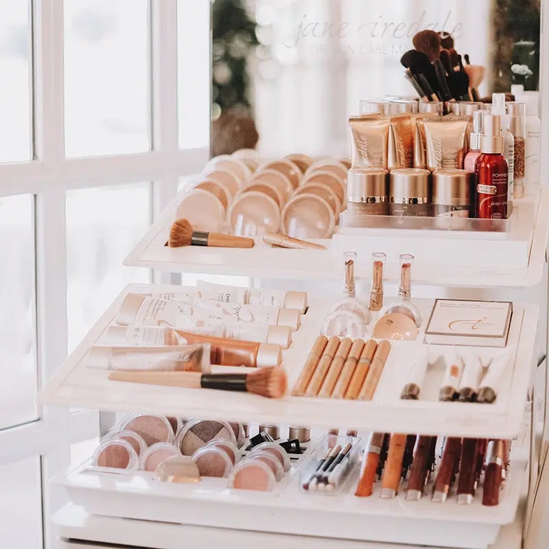 Jane Iredale products in a rack
