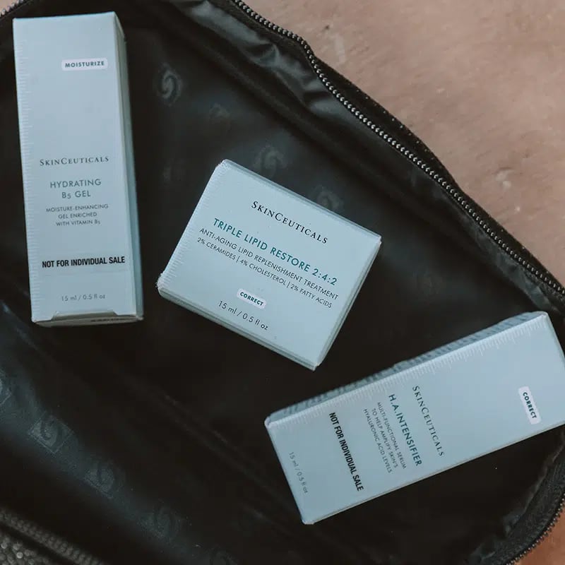 SkinCeuticals products in boxes