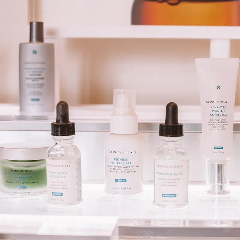 SkinCeuticals products in display