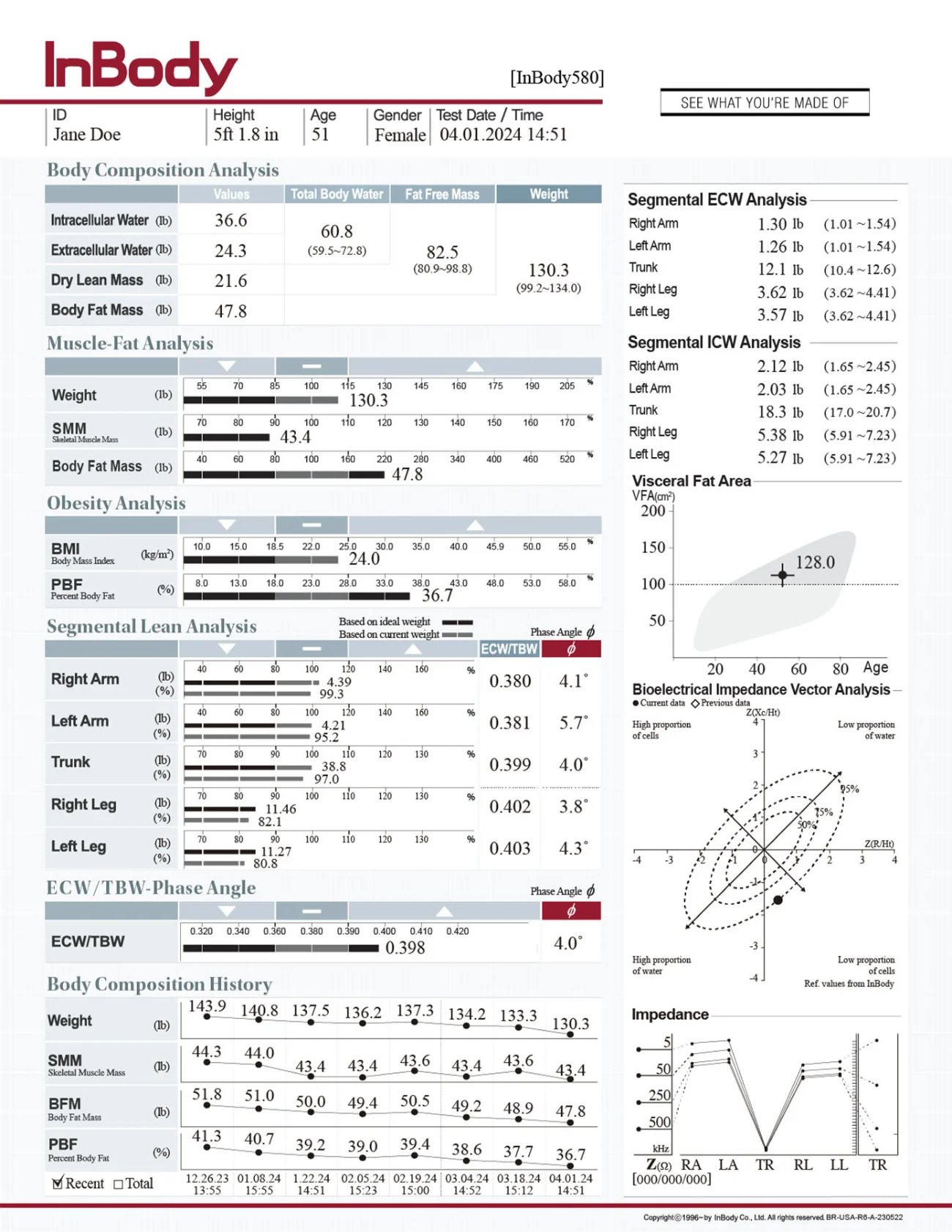 inbody example test analysis